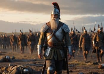 Siward in army uniform and the army is behind. For the article Who is Siward in Macbeth.