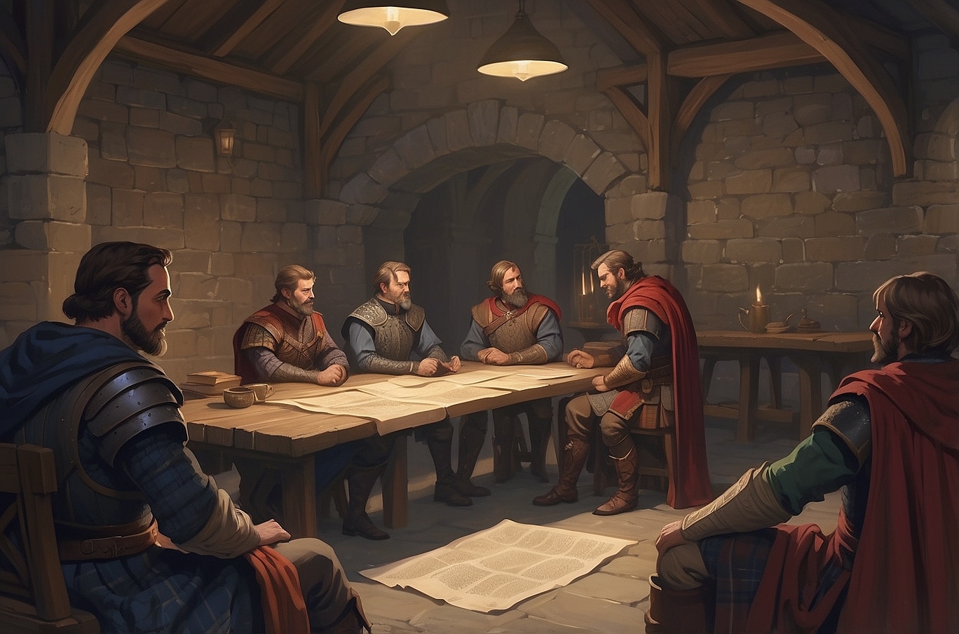 Angus with a meeting with other nobles of the societly for the article who is Angus in macbeth